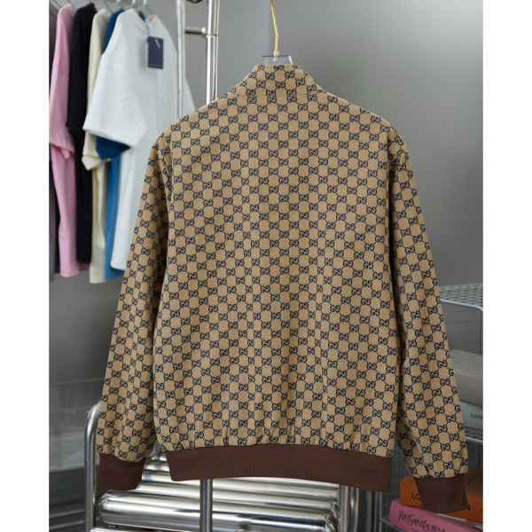 Gucci, GG Canvas Bomber, Men's Jacket, Brown