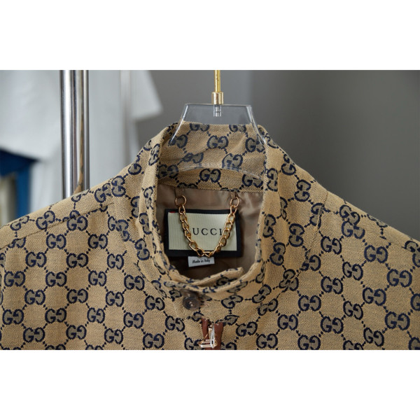Gucci, GG Canvas Bomber, Men's Jacket, Brown