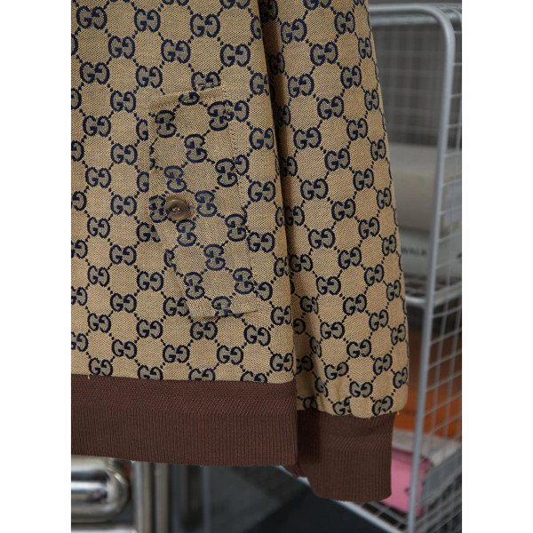 Gucci, GG Canvas Bomber, Men's Jacket, Brown