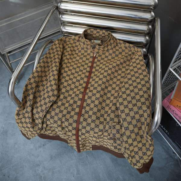 Gucci, GG Canvas Bomber, Men's Jacket, Brown