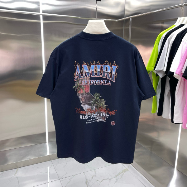 Amiri, Men's T-Shirt, Navy