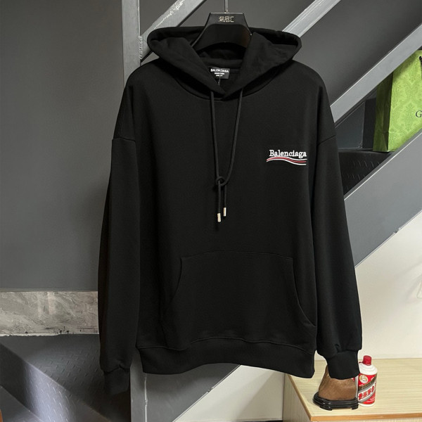 Balenciaga, Men's Hoodie, Black