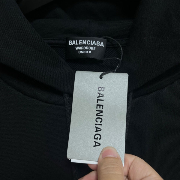 Balenciaga, Men's Hoodie, Black