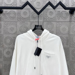 Prada, Men's Hoodie, White