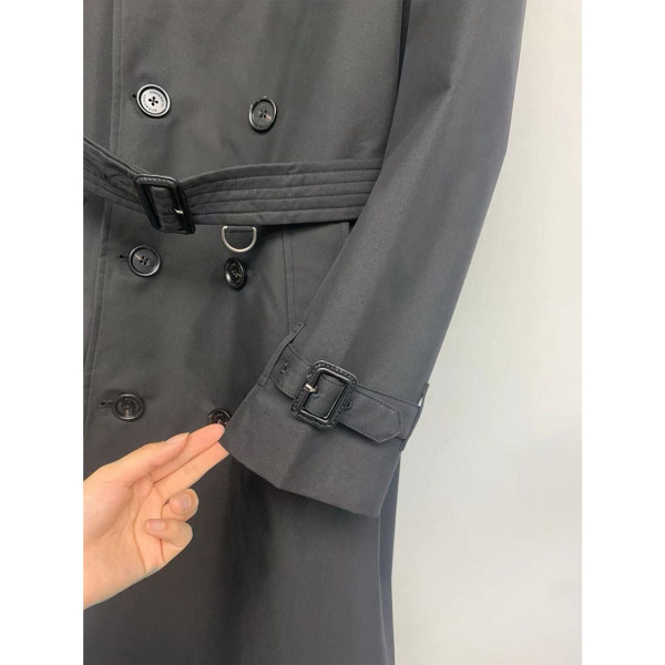 Burberry, Long Kensington Heritage, Heren Trench Jas, Zwart