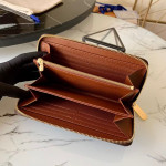 Louis Vuitton, Monogram Zippy, Unisex Wallet, Brown