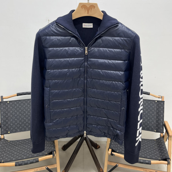 Moncler, Padded Wool, Men's Jacket, Blue