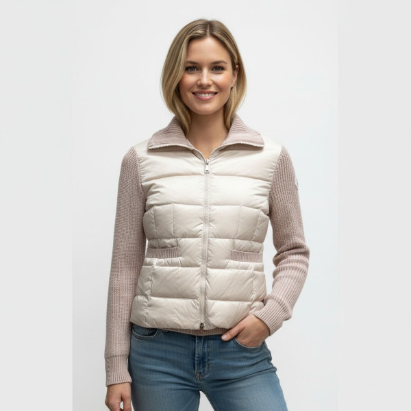 Moncler, Hooded Wool, Women's Jacket, Beige