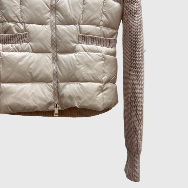 Moncler, Hooded Wool, Women's Jacket, Beige