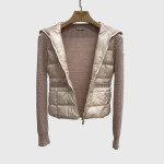 Moncler, Hooded Wool, Women's Jacket, Beige