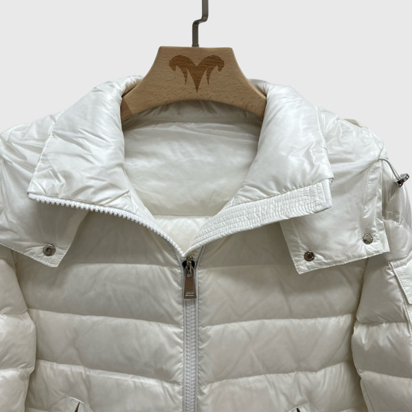 Moncler, Badyf Hooded, Women's Jacket, White