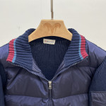 Moncler, Padded Wool, Men's Jacket, Blue