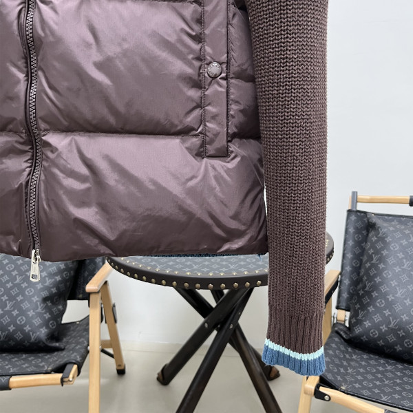 Moncler, Padded Wool, Men's Jacket, Brown