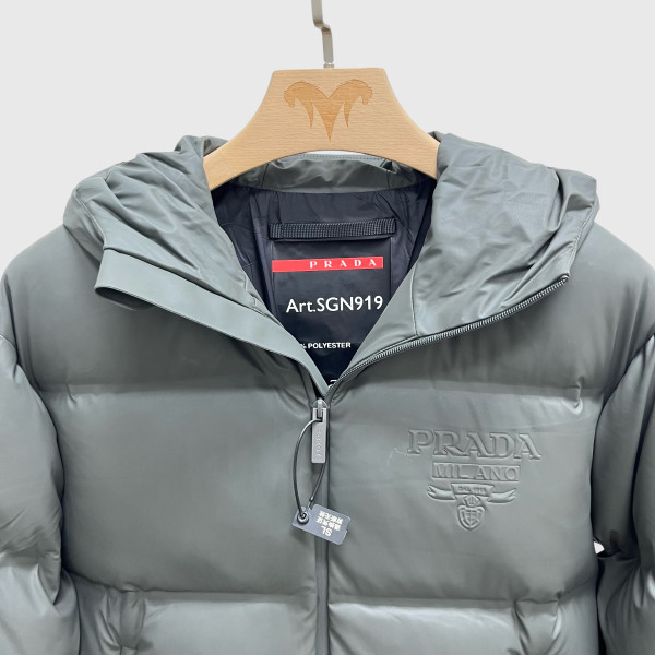 Prada, Puffer, Men's Jacket, Cyan