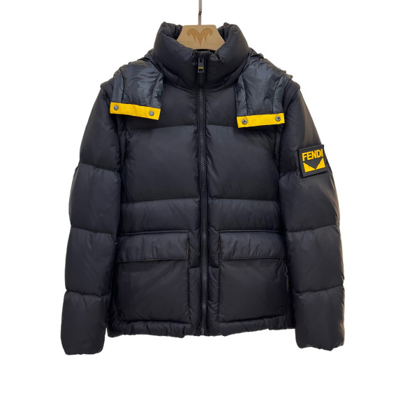 Fendi, Down, Men's Jacket, Black
