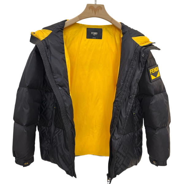 Fendi, Down, Men's Jacket, Black