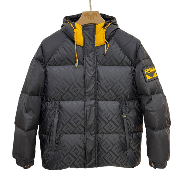 Fendi, Down, Men's Jacket, Black