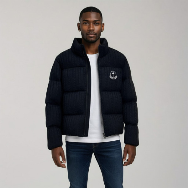 Moncler x Palm Angels, Austru, Men's Jacket, Black