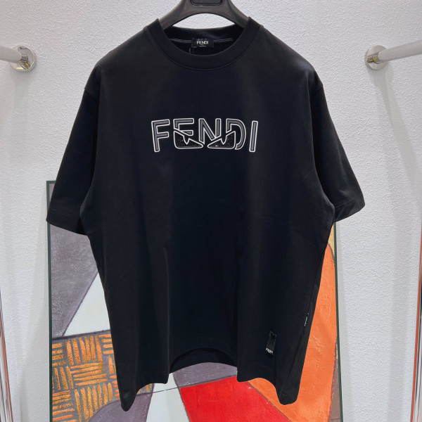 Fendi, Men's T-Shirt, Black