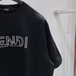 Fendi, Men's T-Shirt, Black