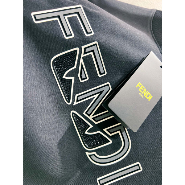 Fendi, Men's T-Shirt, Black