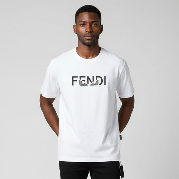 Fendi, Men's T-Shirt, White