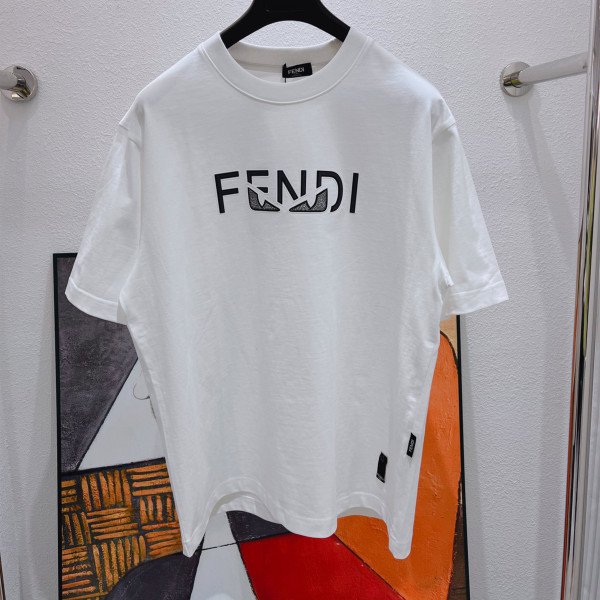 Fendi, Men's T-Shirt, White