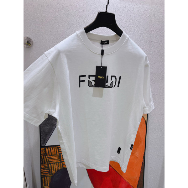 Fendi, Men's T-Shirt, White