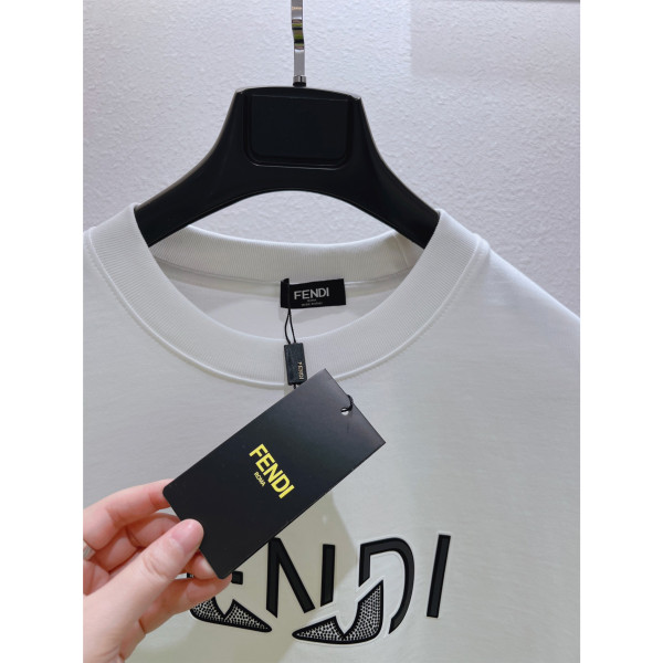 Fendi, Men's T-Shirt, White