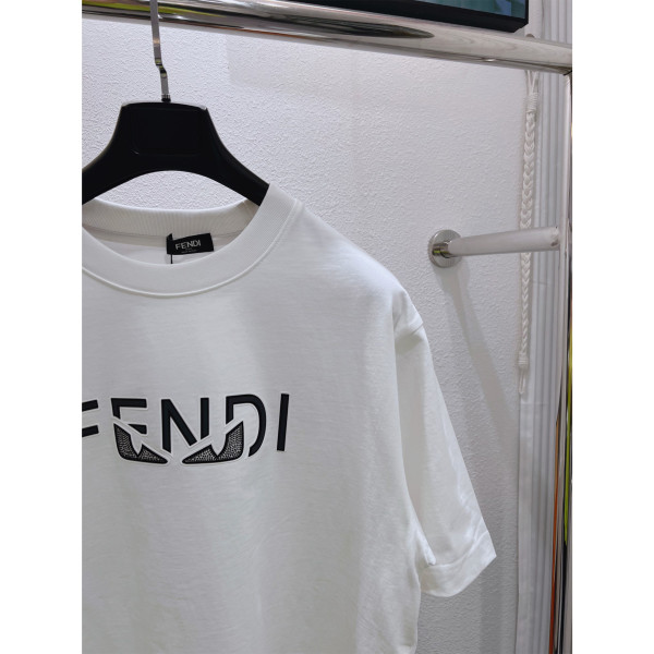 Fendi, Men's T-Shirt, White