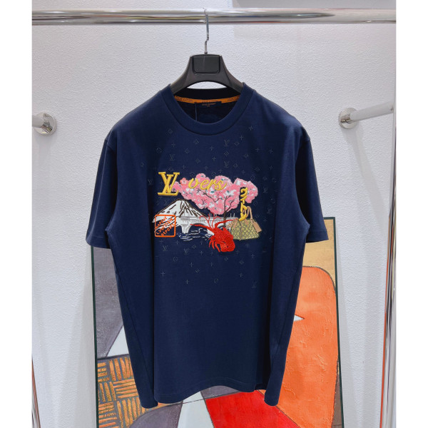 Louis Vuitton, Men's T-Shirt, Navy