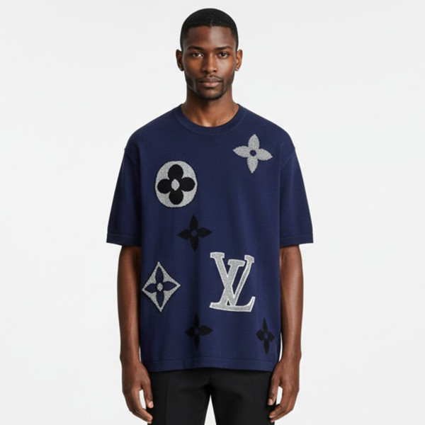 Louis Vuitton, Men's T-Shirt, Navy