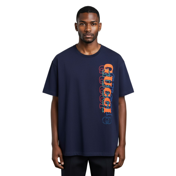 Gucci, Men's T-Shirt, Navy