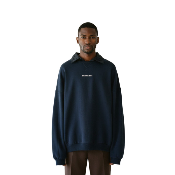 Balenciaga, Men's Pullover, Navy