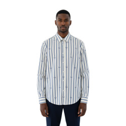 Gucci, Men's Shirt, Cream Navy