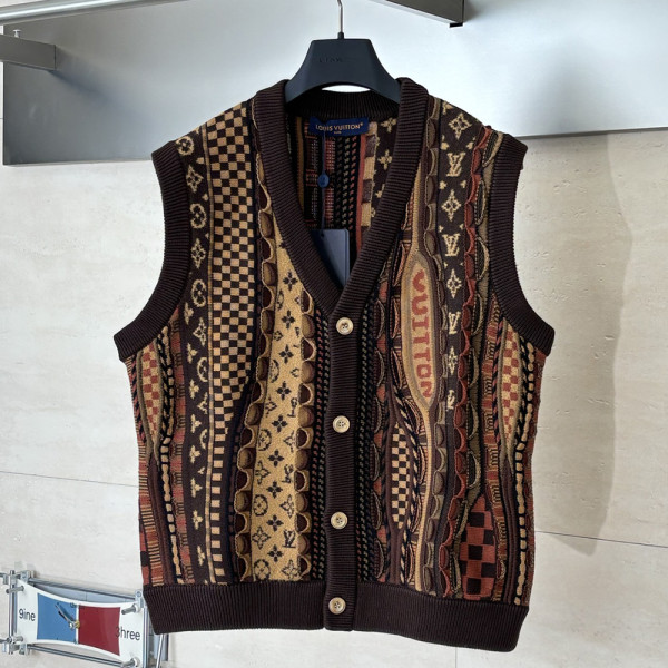 Louis Vuitton, Men's Vest, Brown, Size L