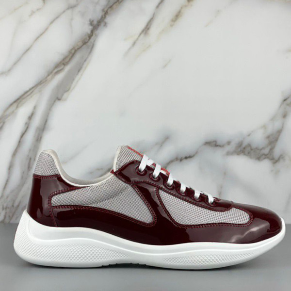 Prada, America's Cup, Women's Sneaker, Burgundy