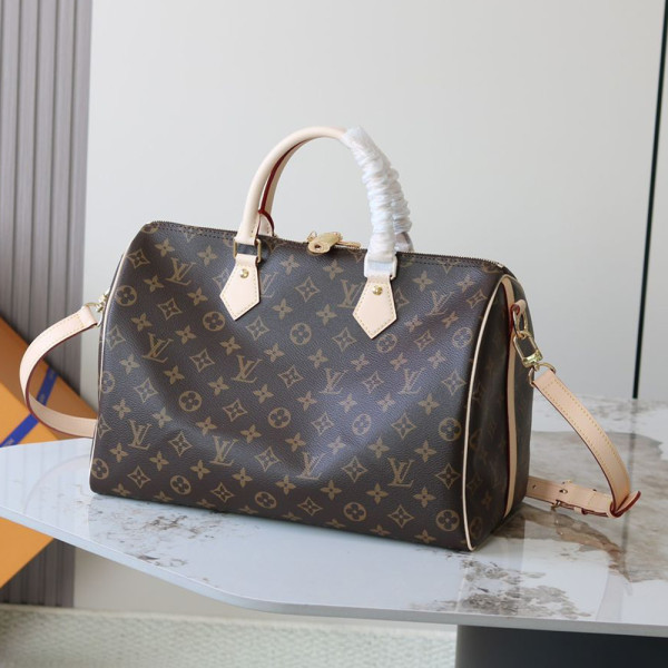 Louis Vuitton, Speedy, Unisex Bag, Brown