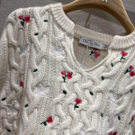 Christian Dior, Women Pullover, Cream