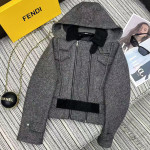 Fendi, Women Jacket, Grey