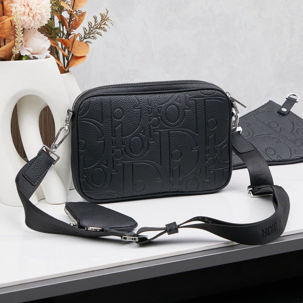 Christian Dior, Saddle Triple Pouch, Men Bag, Black