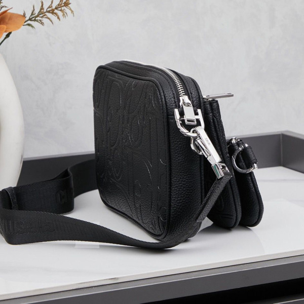 Christian Dior, Saddle Triple Pouch, Men Bag, Black
