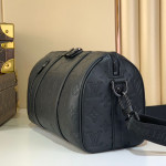 Louis Vuitton, Keepall Bandoulière, Unisex Bag, Black