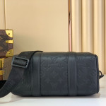 Louis Vuitton, Keepall Bandoulière, Unisex Bag, Black