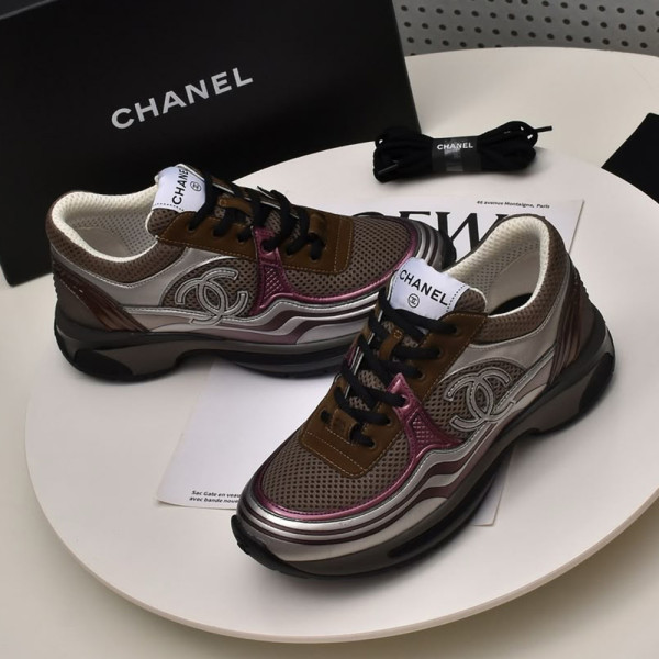 Chanel, Women Sneaker, Brown, Size 40
