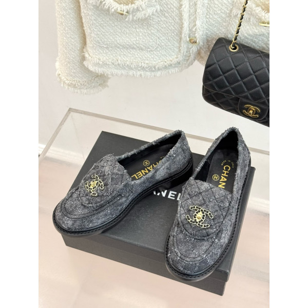 Chanel, Women Loafer, Blue