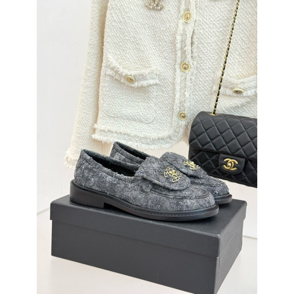Chanel, Women Loafer, Blue