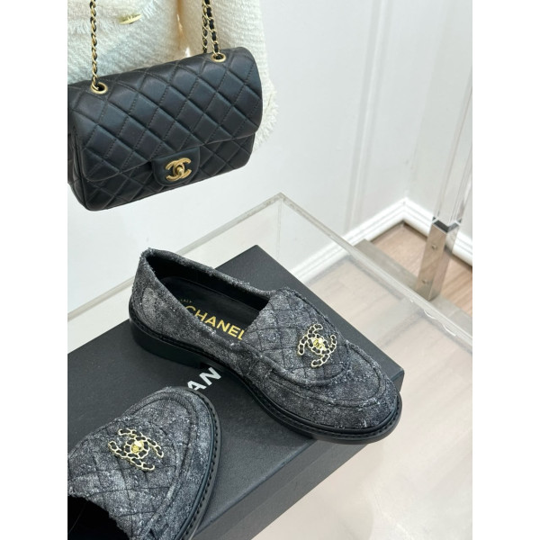 Chanel, Women Loafer, Blue