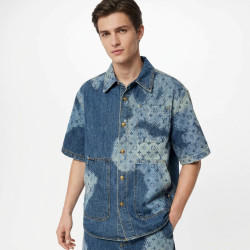 Louis Vuitton, Men Shirt, Blue