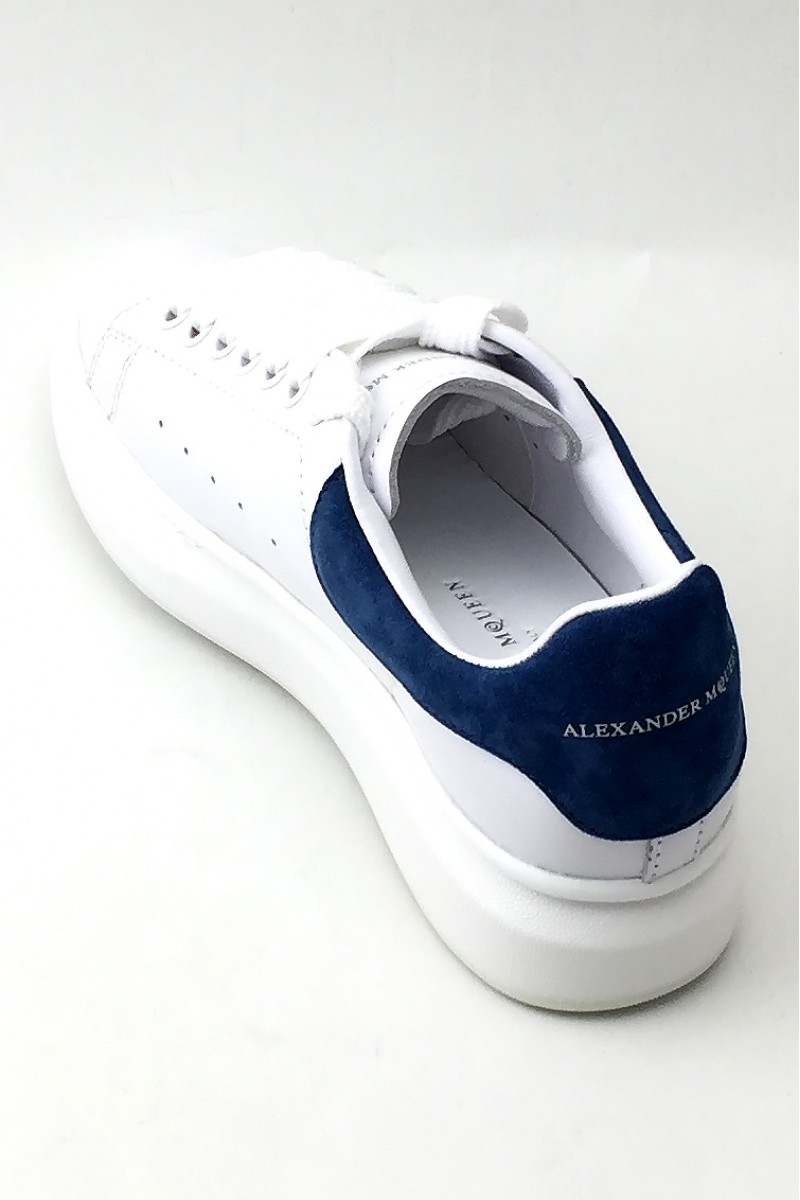 Alexander Mcqueen, Heren Sneakers, Wit Blauw Oversized